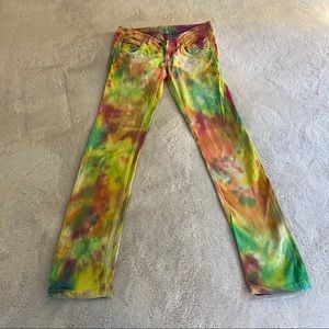 H&M Custom Tie Dye Skinny Jeans sz4